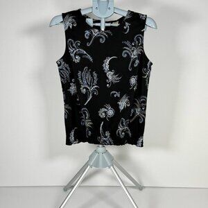 Apostrophe Stretch Dressy Black Top